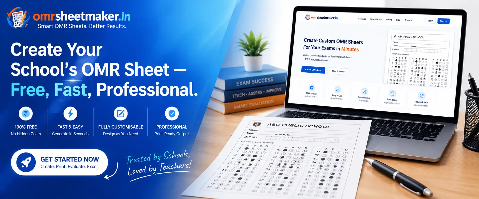 Create Free Omr Sheets For Schools Instantly At Omrsheetmaker.In Pdf And Word Download Available